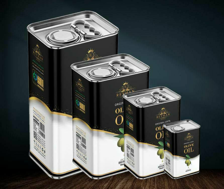 تولید قوطی های چهارگوش روغن زیتون